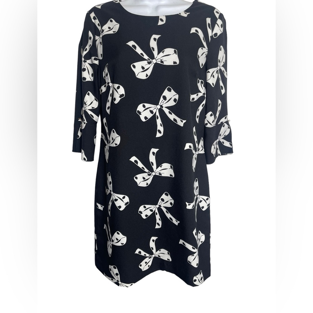 Banana Republic Dress size 4 stunning black and white dress with bows PERFECT